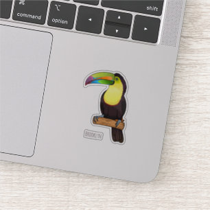 Sticker Illustration d'oiseau toucain à bec de Keel