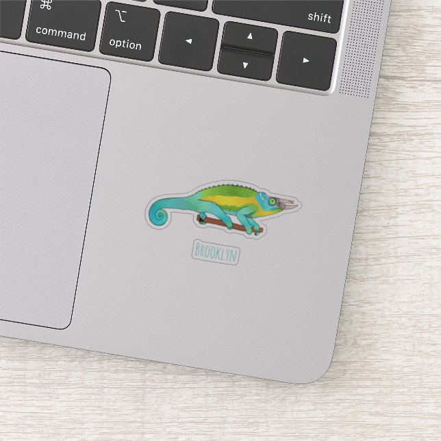 Sticker Illustration du caméléon de Jackson (Détail)
