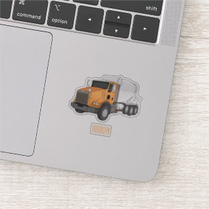 Sticker Illustration du camion de mélange de béton