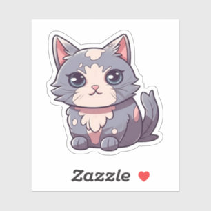 Sticker Illustration du chat de dessin
