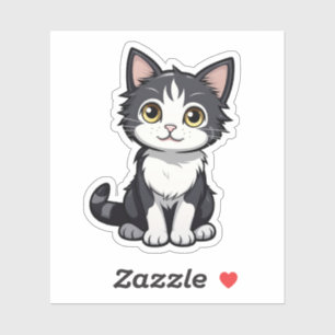 Sticker Illustration du chat de dessin