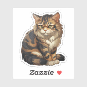 Sticker Illustration du chat de dessin
