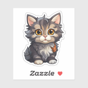 Sticker Illustration du chat de dessin