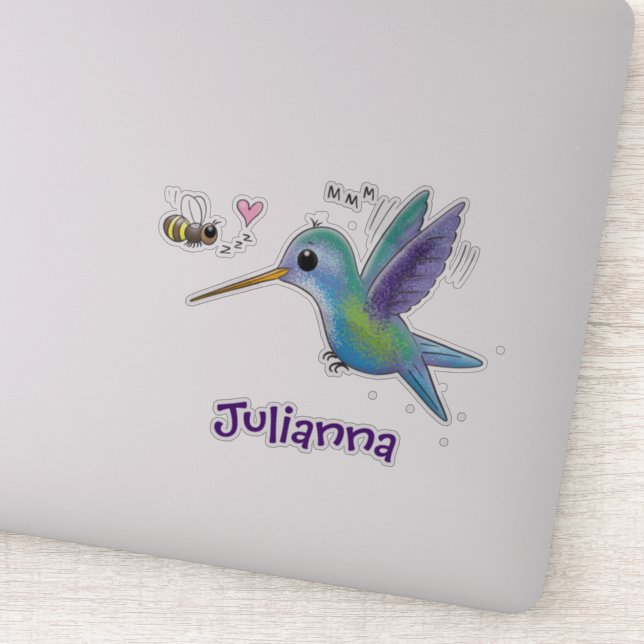 Sticker Illustration du colibri et de l'abeille (Détail)