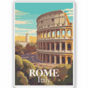 Sticker Illustration du Colosseum de Rome Italie Voyage