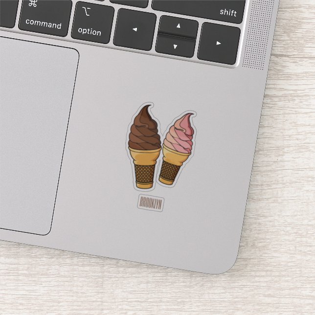 Sticker Illustration du cône de crème glacée (Détail)