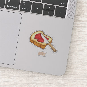 Sticker Illustration du pain et de la confiture