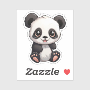Sticker Illustration du panda de dessin