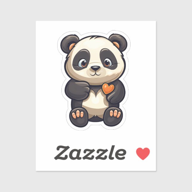 Sticker Illustration du panda de dessin (Feuille)