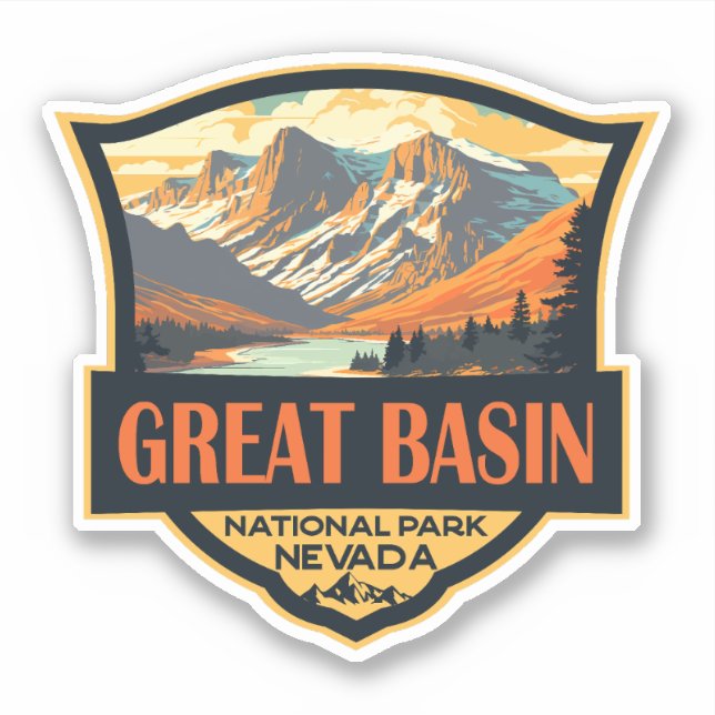 Sticker Illustration du parc national Great Basin Art de v (Devant)