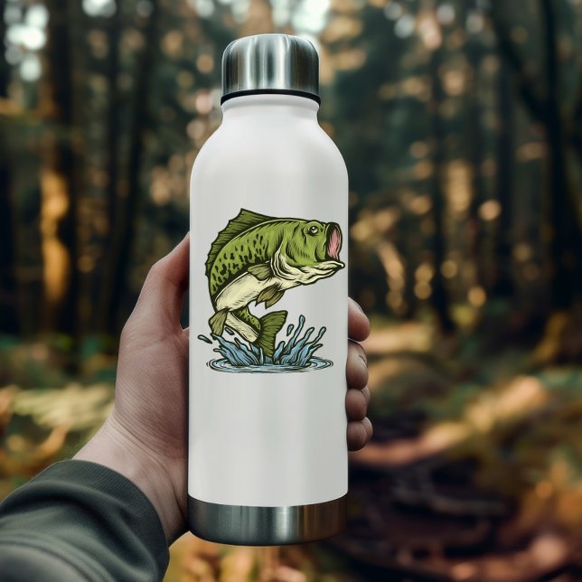 Sticker Illustration du poisson de basse grande taille | S (Large Mouth Bass Fish  | Die-Cut Sticker by PiggyPrint Stickers. )