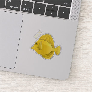 Sticker Illustration du poisson-tang jaune