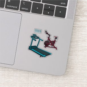Sticker Illustration du tapis roulant et de la bande dessi