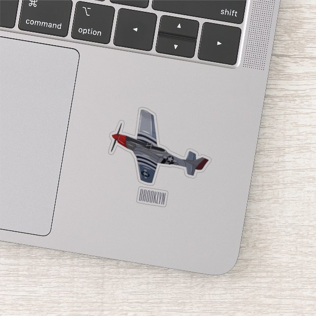 Sticker Illustration d'un avion de chasse-bombardier (Détail)
