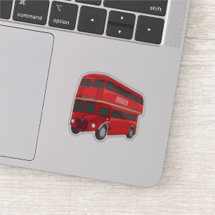 Sticker Illustration d'un bus à deux étages