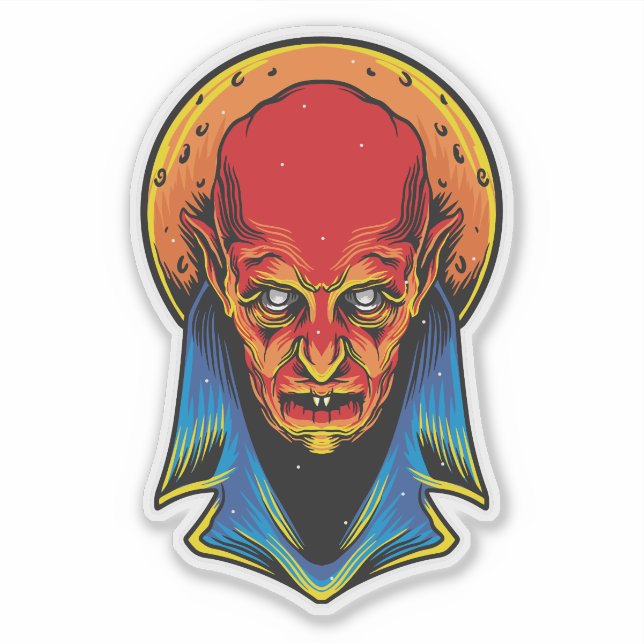 Sticker Illustration d'un vampire antique (Devant)