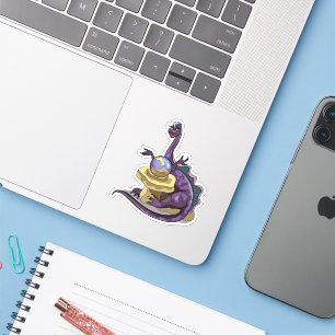 Sticker Illustration D'Un Vendeur Fortune Plateosaurus.