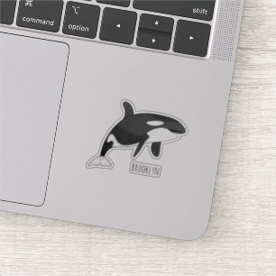 Sticker Illustration d'une baleine tueuse
