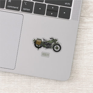 Sticker Illustration d'une moto de croiseur militaire