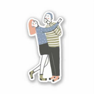 Sticker Illustration en couple