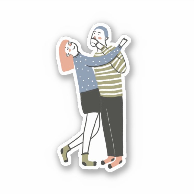 Sticker Illustration en couple (Devant)