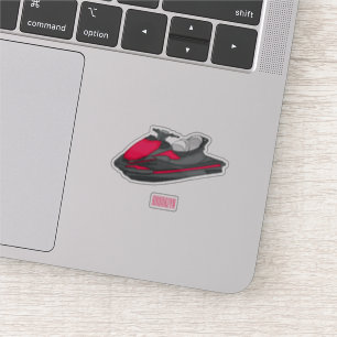 Sticker Illustration Jet ski