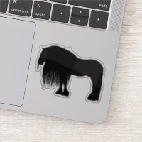 Illustration moderne du cheval friésien