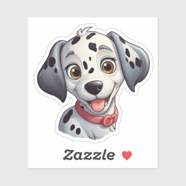 Sticker Illustration pour chien de dessin (Feuille)