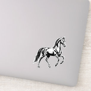 Sticker Illustration stylisée du cheval Akhal-Teke élégant