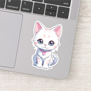 Sticker Illustration Whimsical Kitten