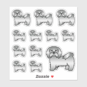 Sticker Illustrations de chien de dessin animé mignon hava