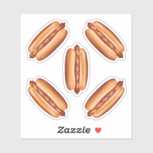 Sticker Illustrations de restauration rapide Hot Dog Autoc