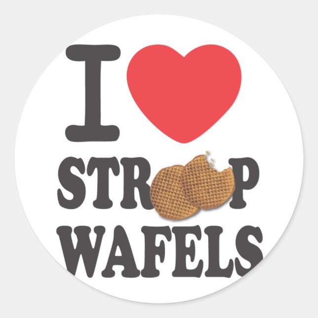 Sticker iLoveStroopwafels.com (Devant)
