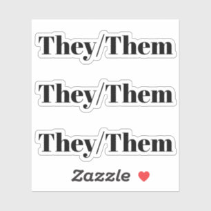 Sticker Ils les femmes noires pronouns lgbtq