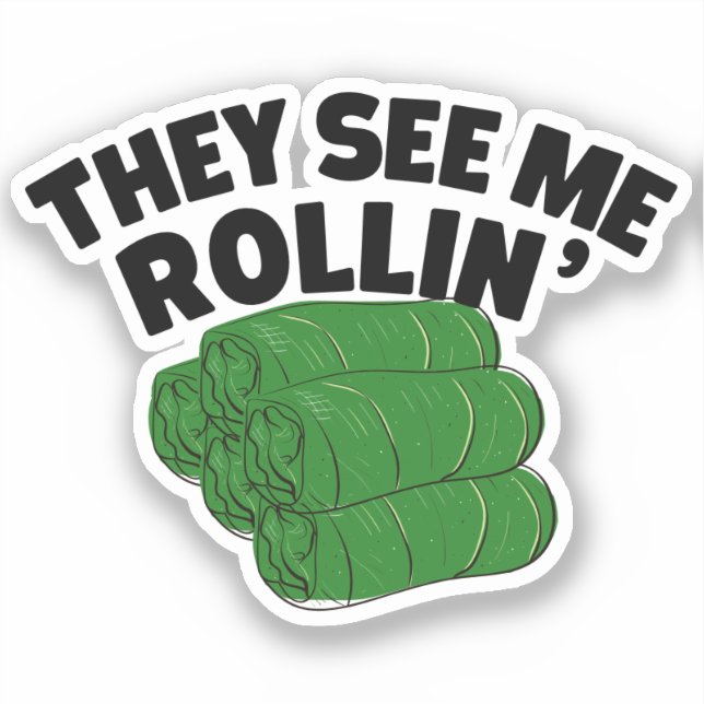 Sticker Ils Me Voient Rollin Arab Mediterranean Food (Recto)