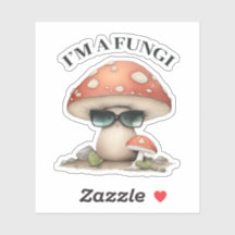 "I'm A Fungi" Cute Champagne avec lunettes de sole