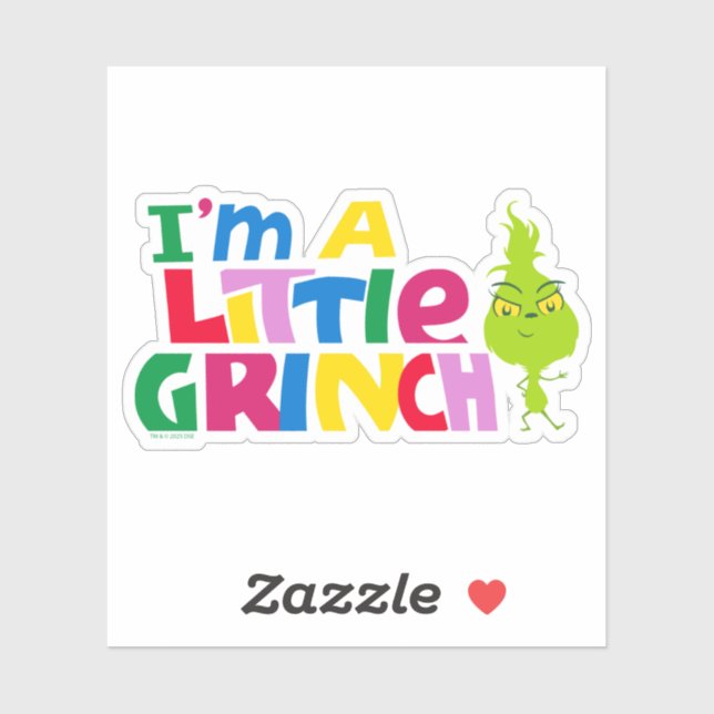 Sticker I'm a Little Grinch Colorful Graphic (Feuille)