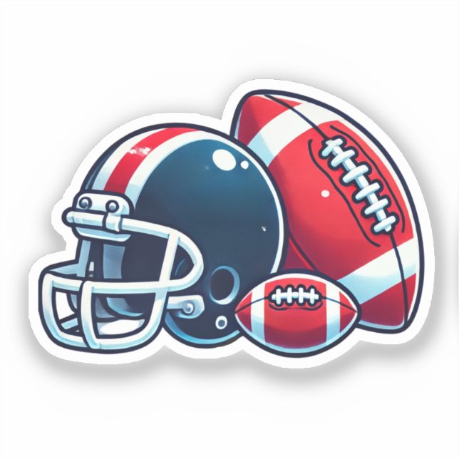 Sticker Image du casque de balle de football (Recto)