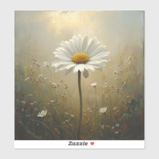 Sticker images de peinture de marguerite stylisée en fleur