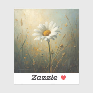 Sticker images de peinture de marguerite stylisée en fleur