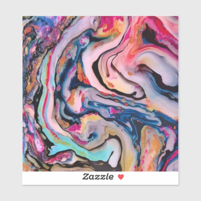 Sticker Imaginaire coloré Abstraction (Feuille)