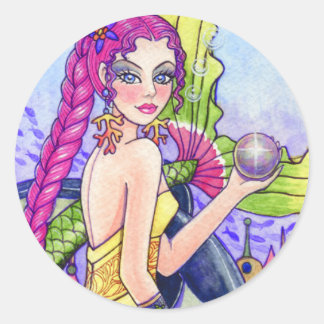 Sticker Imaginaire Fée de la mer de Sirène Ann How