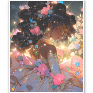 Sticker Imaginaire femme Art Africain Américain