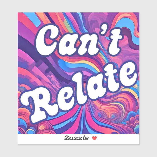 Sticker Impossible de Relier les Couleurs Roses (Feuille)