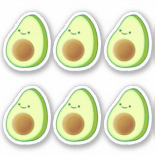 Sticker Imprimantes de dessin Avocado mignonnes