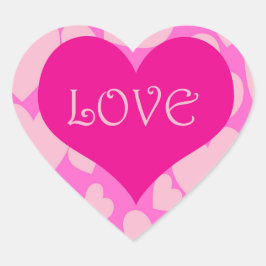 Sticker in romantischer Herzform.