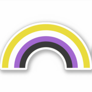 Sticker Indicateur de fierté non binaire Rainbow non bina