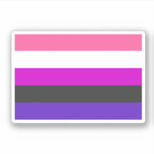 Sticker Indicateur de la fierté du fluide genderfluide