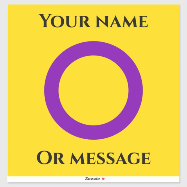 Sticker Indicateur de la fierté intersexuelle (Feuille)