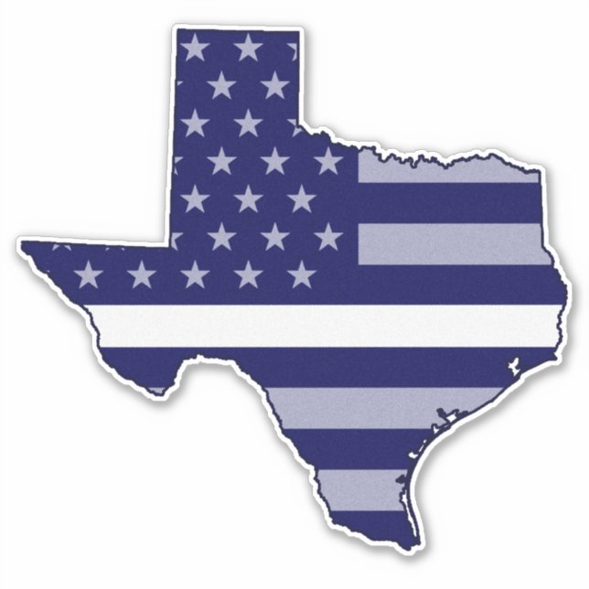 Sticker Indicateur de ligne blanche mince Texas (Devant)
